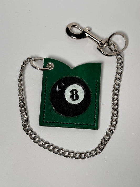 8 Ball Card Holder with Chain