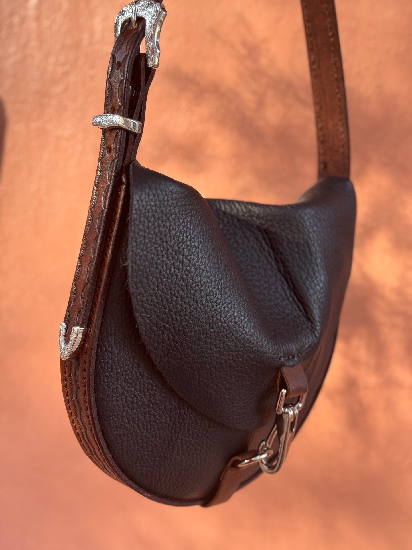 One of a Kind Cowgirl Ophelia with hand stamped strap