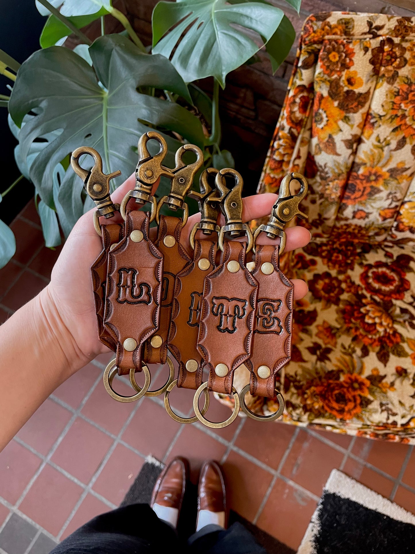 The Cowboy Initial Keychain