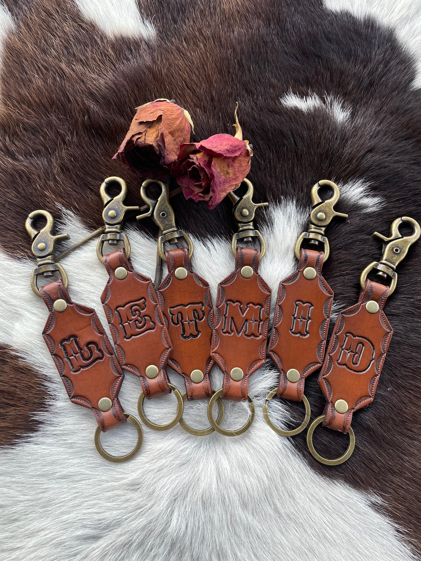 The Cowboy Initial Keychain