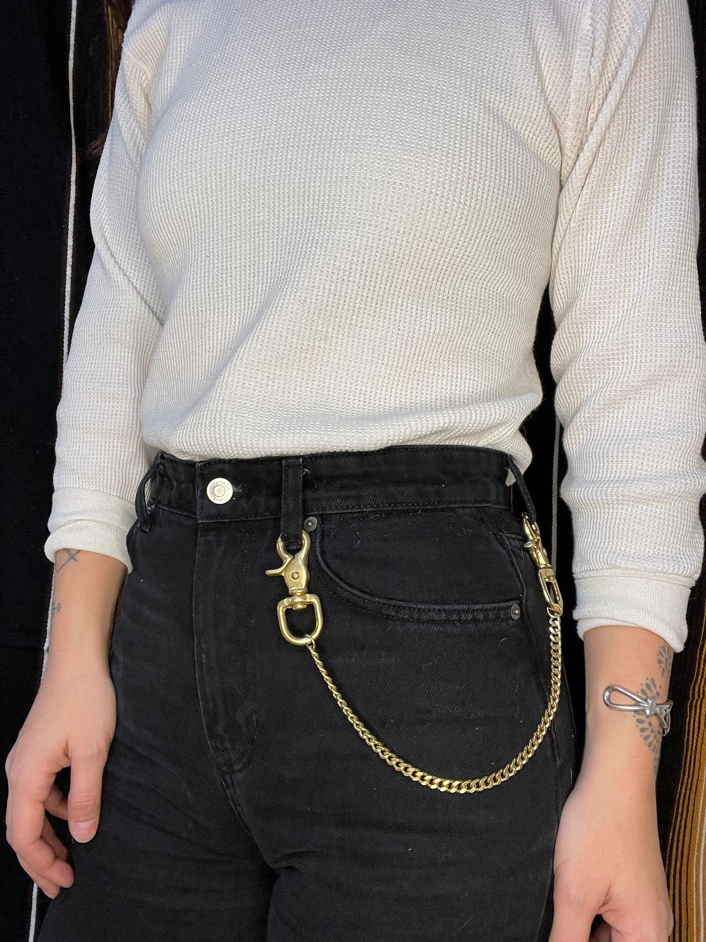 Made for You- Nicole Solid Brass Hip Chain