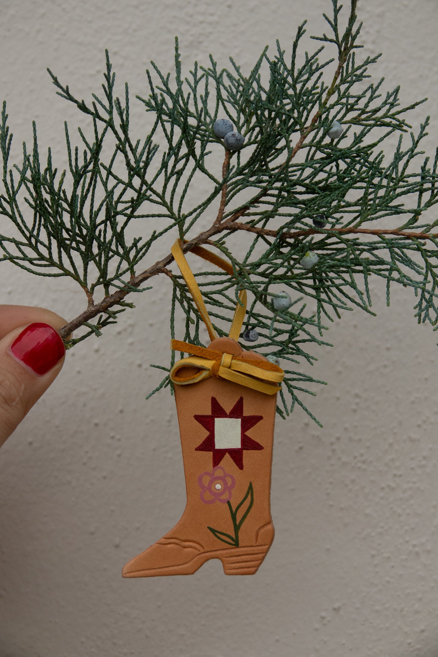 Quilted Boot Ornament