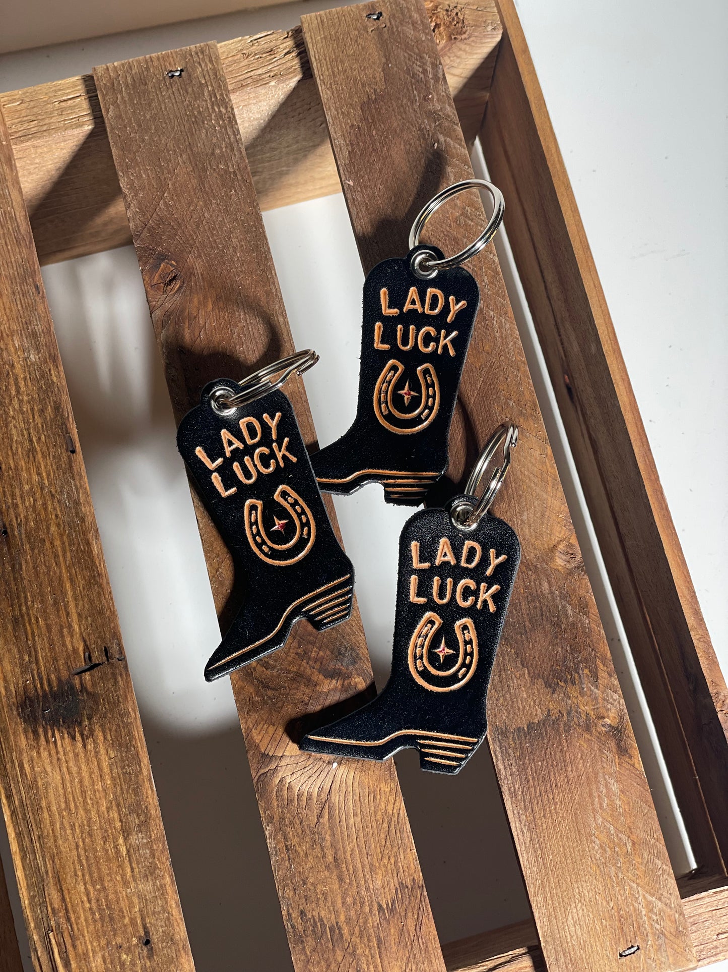 Lady Luck Boot Key Fob