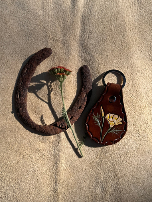 Hand Painted Poppy Key Fob No.5
