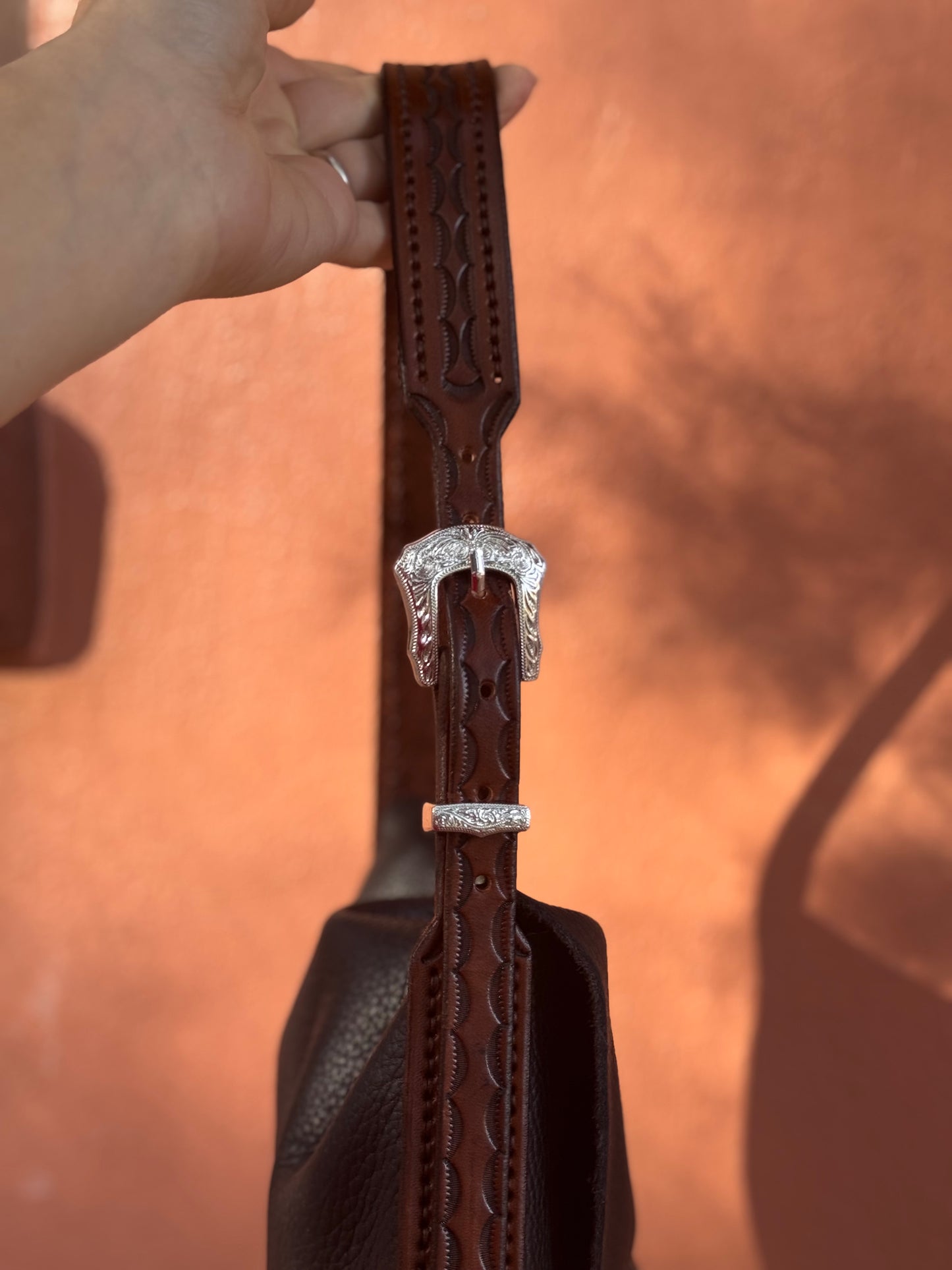 One of a Kind Cowgirl Ophelia with hand stamped strap