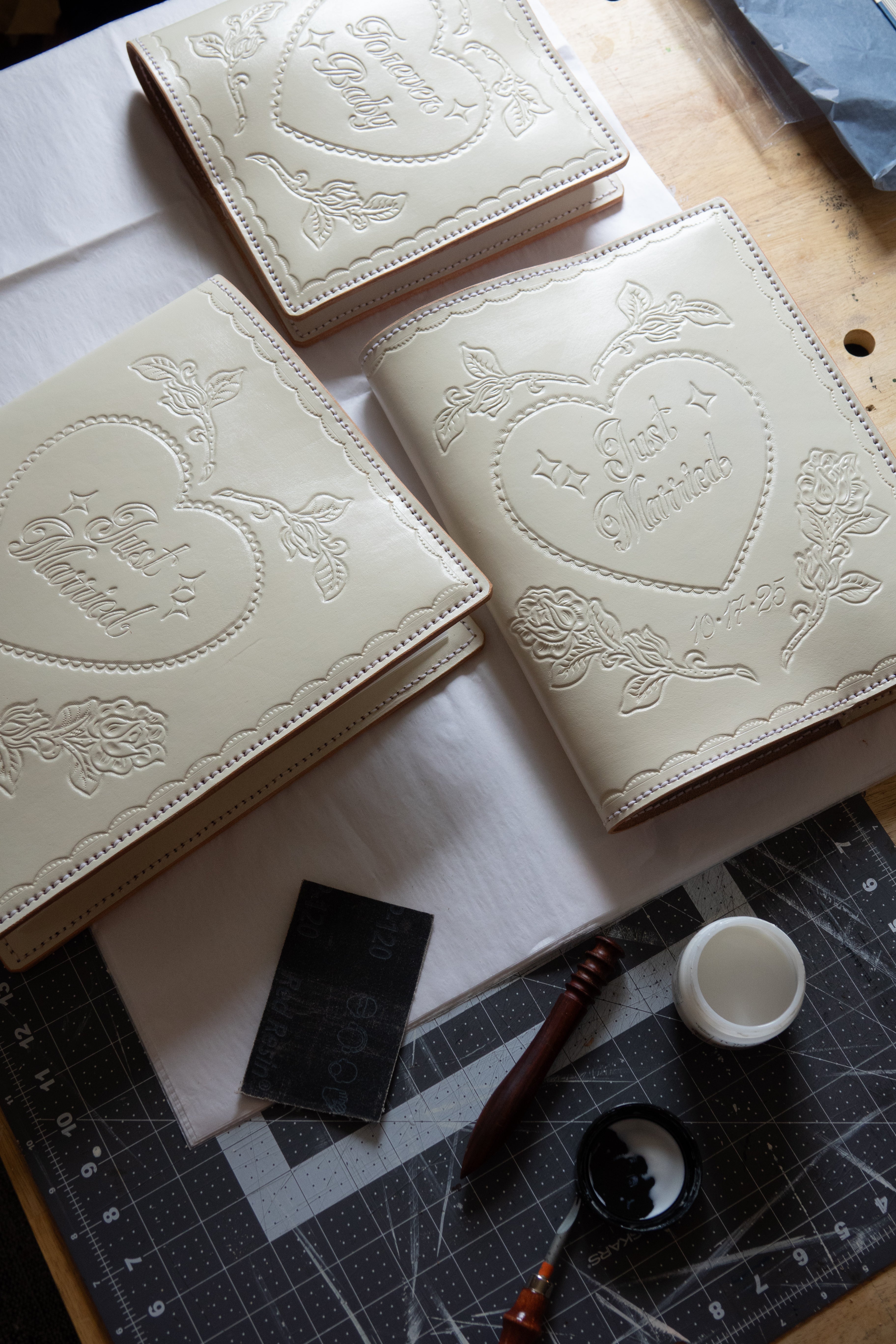 Custom Leather Wedding Album