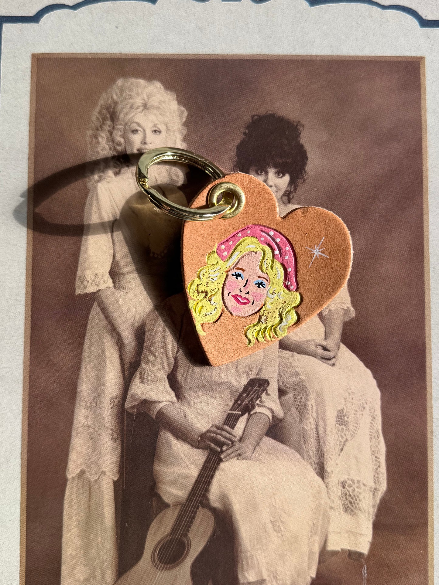 Dolly Portrait Heart Fob