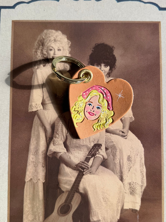 Dolly Portrait Heart Fob