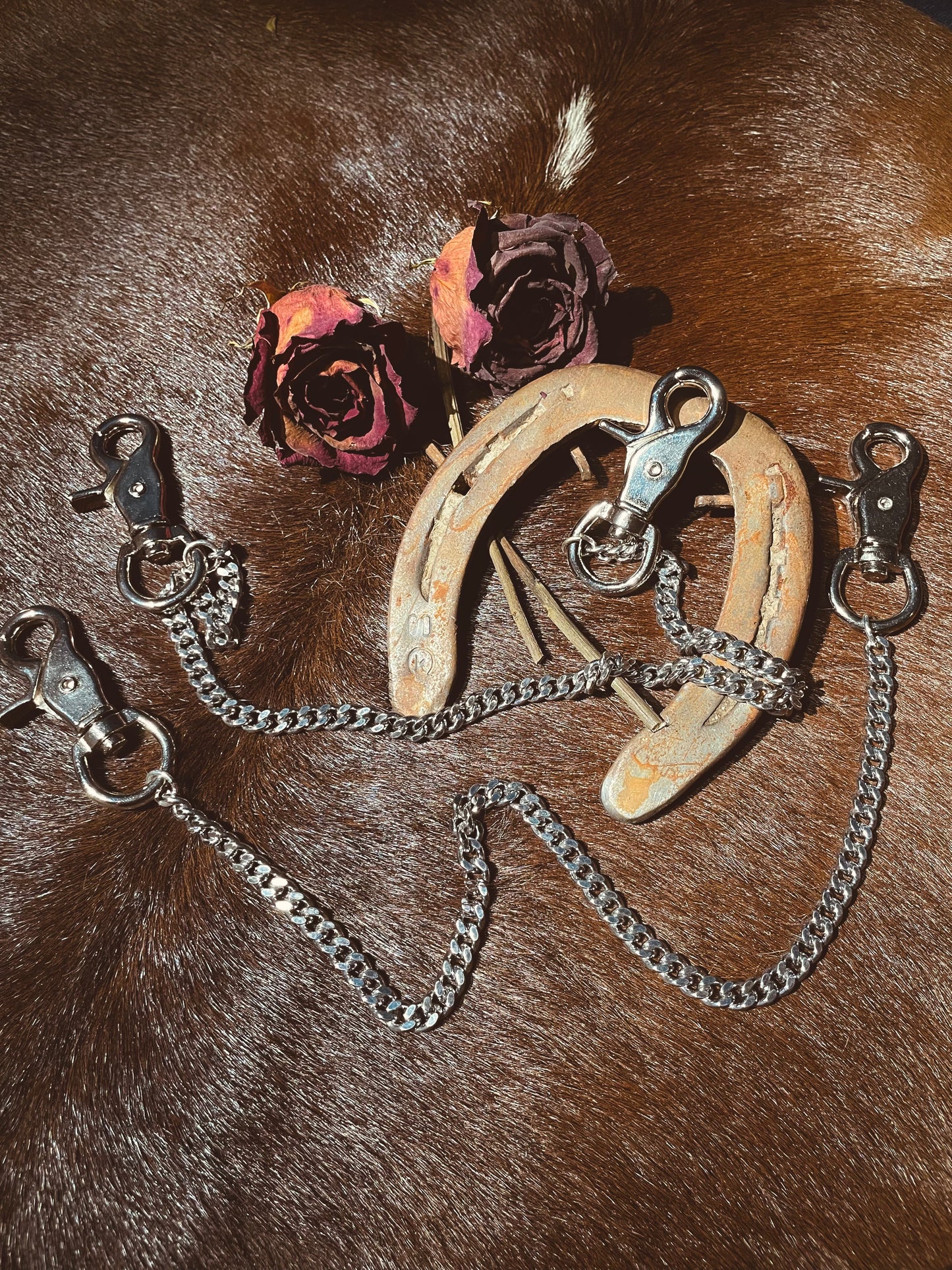Made for You- Joan Hip Chain in Brass Nickle